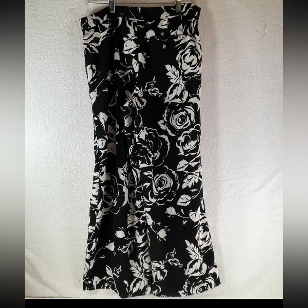 Ralph Lauren palazzo wide leg Floral pants SZ 10 - Picture 3 of 12